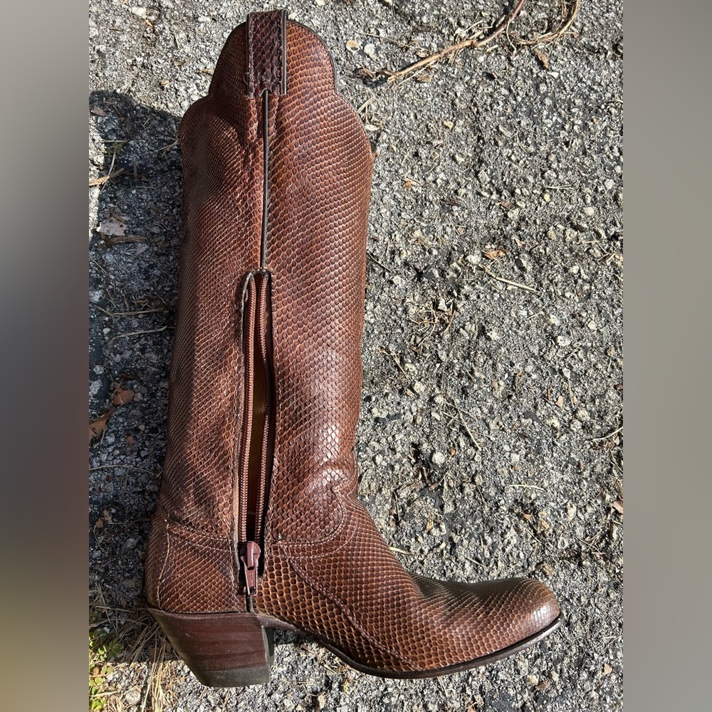 Justin western cowgirl boots 5.5 good used condition leather - Picture 8 of 14